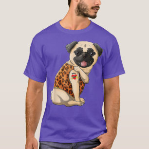 I Love Mom Tattoo Pug Dog Lover Women Gifts Pug Mo T-Shirt