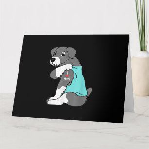 i love mom tattoo schnauzer funny mors day dog card