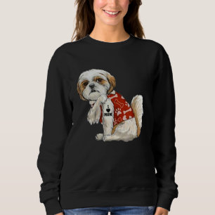 I Love Mom Tattoo Shih Tzu Mom Funny Mother's Day Sweatshirt