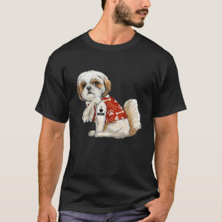 I Love Mom Tattoo Shih Tzu Mom Funny Mother's Day T-Shirt
