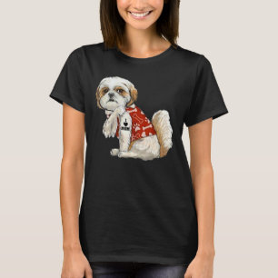 I Love Mom Tattoo Shih Tzu Mom Funny Mother's Day T-Shirt