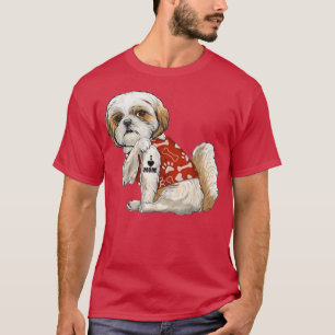 I Love Mom Tattoo Shih Tzu Mom Funny Mother's Day  T-Shirt