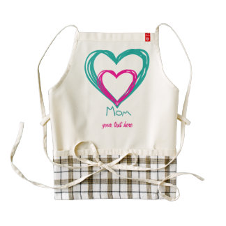 I love mom zazzle HEART apron