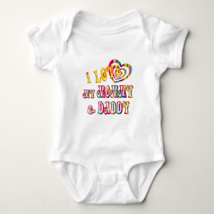 I Love Mommy and Daddy Baby Bodysuit