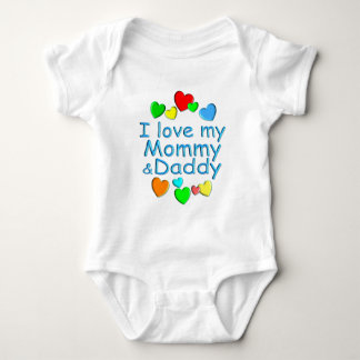I Love Mommy & Daddy Baby Bodysuit