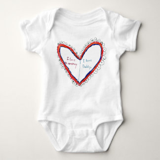 I Love Mommy & Daddy Baby Bodysuit