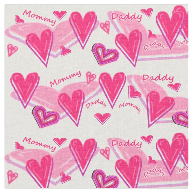 I love mommy & daddy fabric (Close Up)