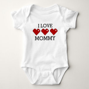 I Love Mommy Gamer Outfit Baby Bodysuit