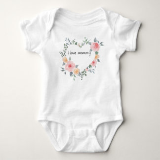i love mommy t-shirt design baby bodysuit