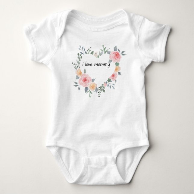 i love mommy t-shirt design baby bodysuit (Front)