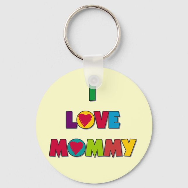 I Love Mommy Tshirts and Gifts Keychain (Front)