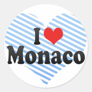I Love Monaco Classic Round Sticker