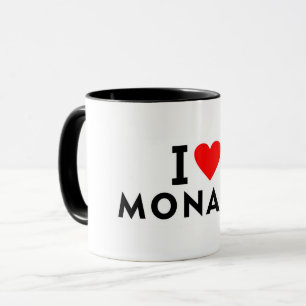 I love Monaco country like heart travel tourism Mug