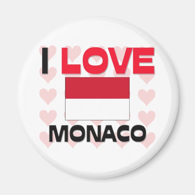 I Love Monaco Magnet (Front)