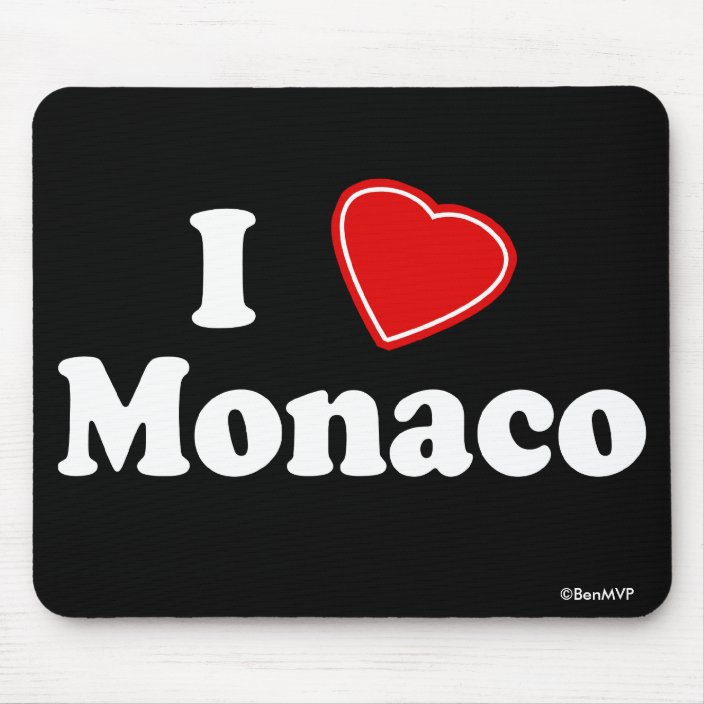 I Love Monaco Mouse Pad