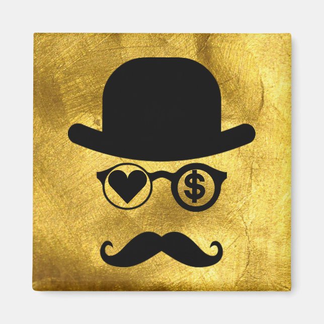 I Love Money Magnet Mustache (Front)