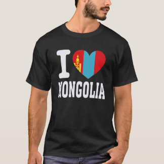 I Love Mongolia Heart Souvenir Lovers Pride Travel T-Shirt