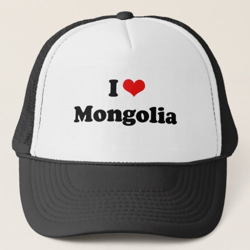 I Love Mongolia Tshirt Trucker Hat