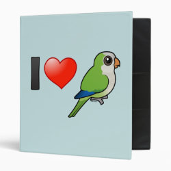 I Love Monk Parakeets Avery Signature Binder 8.5x11