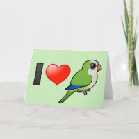I Love Monk Parakeets Standard Card