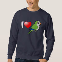 I Love Monk Parakeets Men's Basic Sweatshirt
