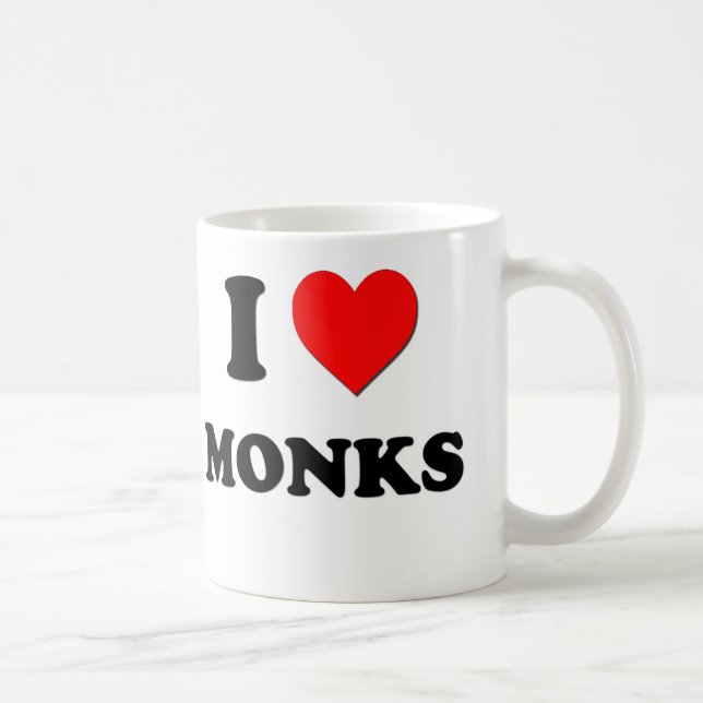 I Love Monks Coffee Mug (Right)