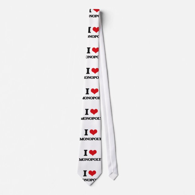 I Love Monopoly Neck Tie (Front)