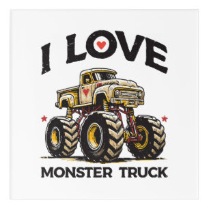 I Love Monster Truck Acrylic Print