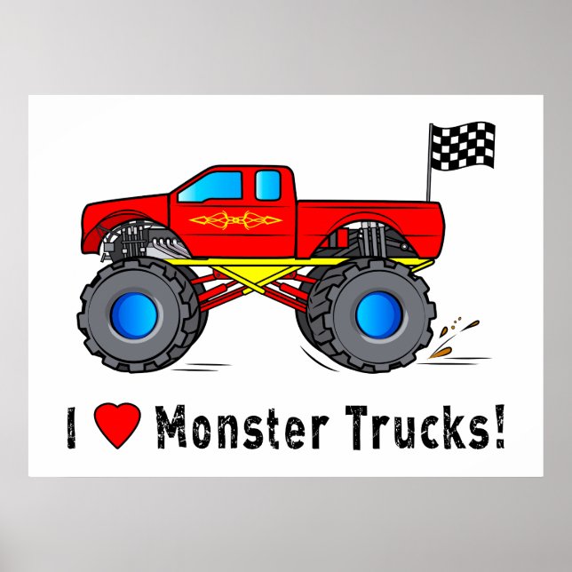 I Love Monster Trucks! Poster (Front)