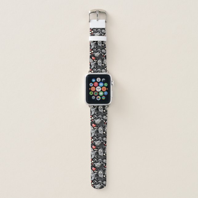 I Love Monsters 'cause People Sucks Apple Watch Band (Front)