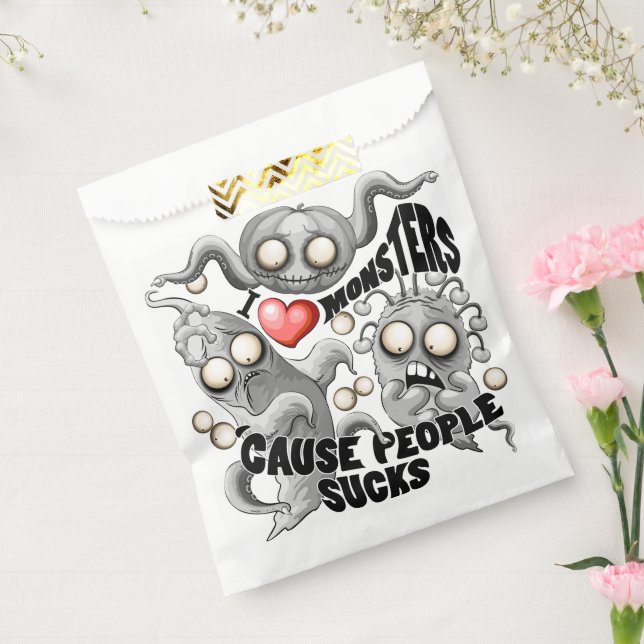 I Love Monsters 'cause People Sucks Favor Bag (Sealed)