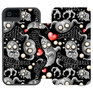 I Love Monsters 'cause People Sucks iPhone SE/5/5s Wallet Case