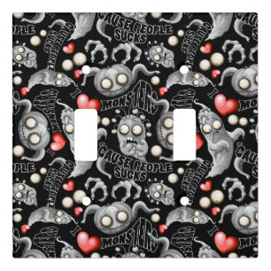 I Love Monsters 'cause People Sucks Light Switch Cover