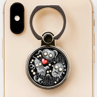 I Love Monsters 'cause People Sucks Phone Ring Stand