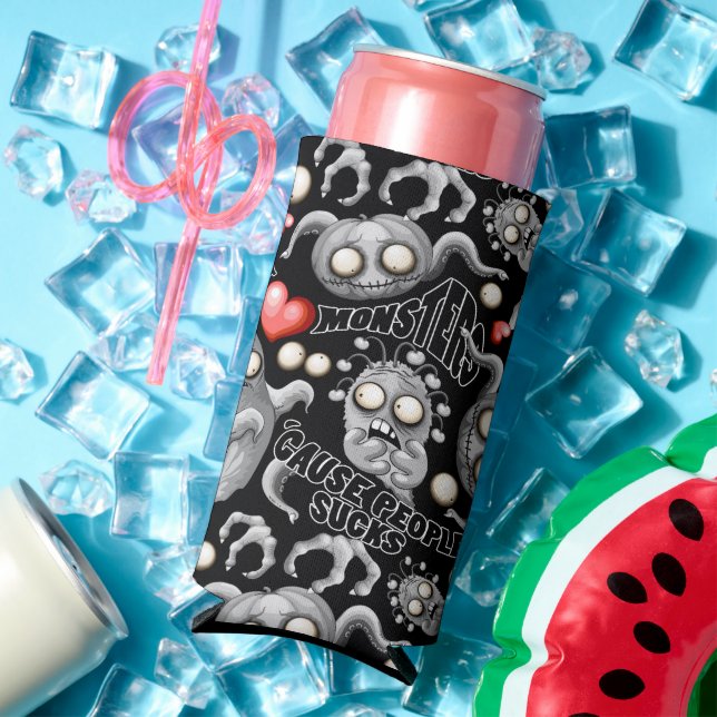 I Love Monsters 'cause People Sucks Seltzer Can Cooler (In Situ Summer)