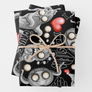 I Love Monsters 'cause People Sucks Wrapping Paper Sheets