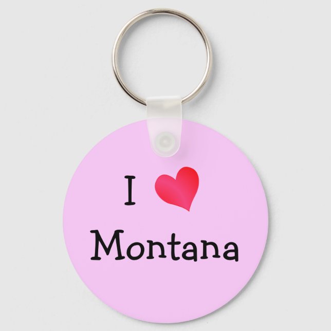 I Love Montana Keychain (Front)