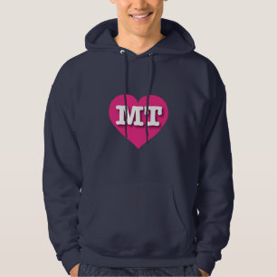 I love Montana - MT hot pink heart Hoodie