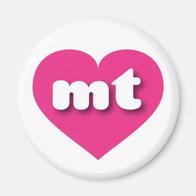 I love Montana - mt hot pink heart Magnet (Front)