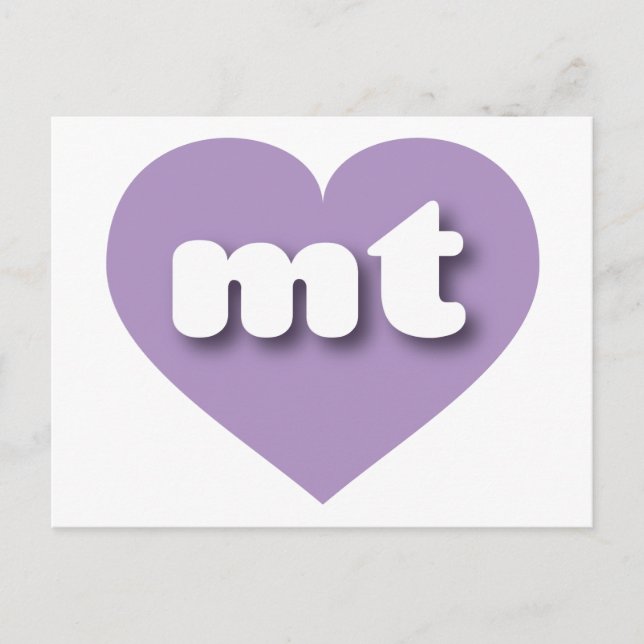 I love Montana - mt lavender heart Postcard (Front)