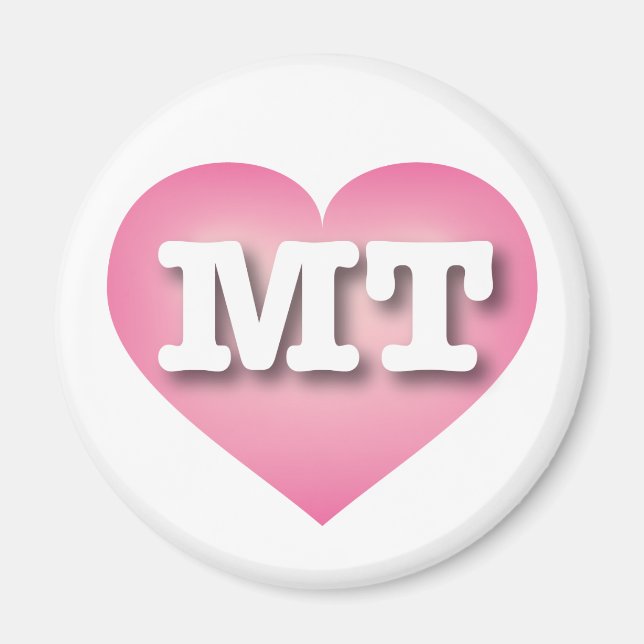 I love Montana - MT pink fade heart Magnet (Front)