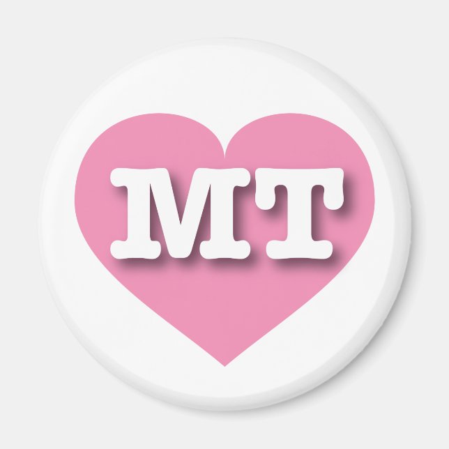 I love Montana - MT pink heart Magnet (Front)