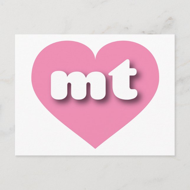 I love Montana - mt pink heart Postcard (Front)