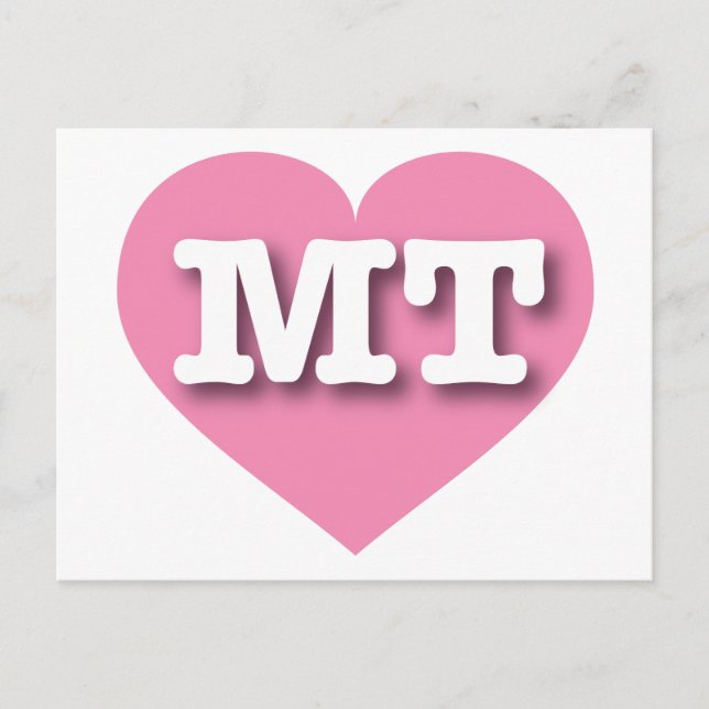 I love Montana - MT pink heart Postcard (Front)
