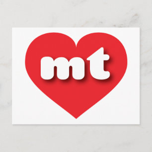I love Montana - mt red heart Postcard
