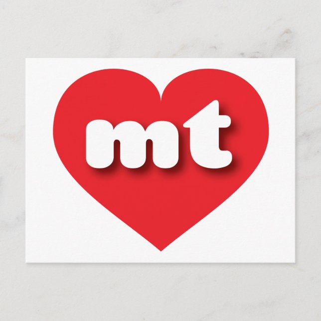 I love Montana - mt red heart Postcard (Front)