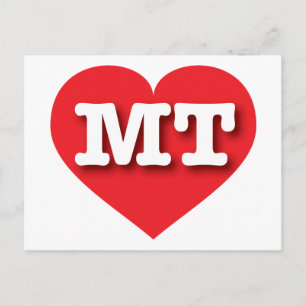I love Montana - MT red heart Postcard