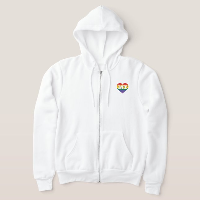 I Love Montana Rainbow Heart Hoodie (Laydown)