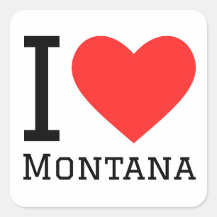 I love montana square sticker