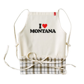 I LOVE MONTANA ZAZZLE HEART APRON